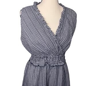 Hope and Harlow Farmers Daughter Gingham Picnic Smocked Sleeveless Dress 12